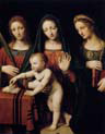 madonna and child with saints catherine and barbara